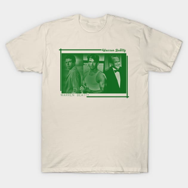 Warren Beatty - Warren Beatty// green solid style T-Shirt by Loreatees